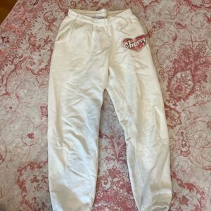 Cherry Los Angeles LA White Sweatpants limited edition